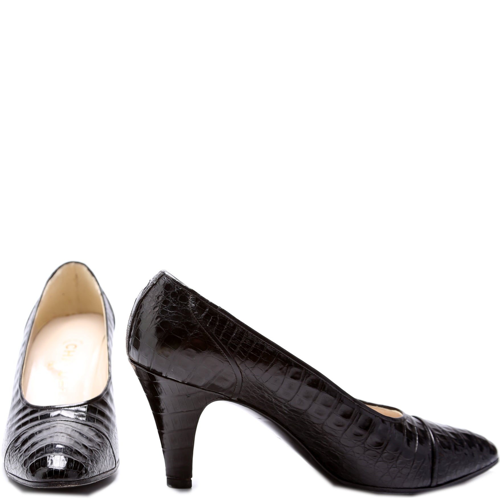 Pointed Toe Python Pumps Size 37.5