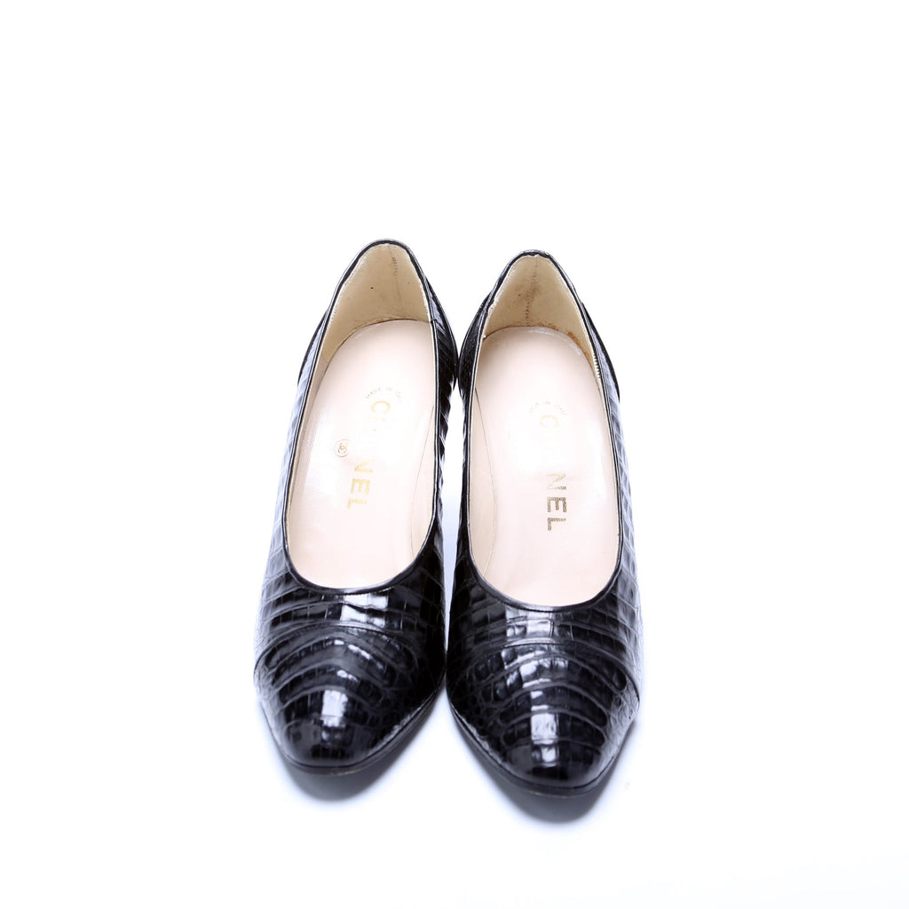 Pointed Toe Python Pumps Size 37.5