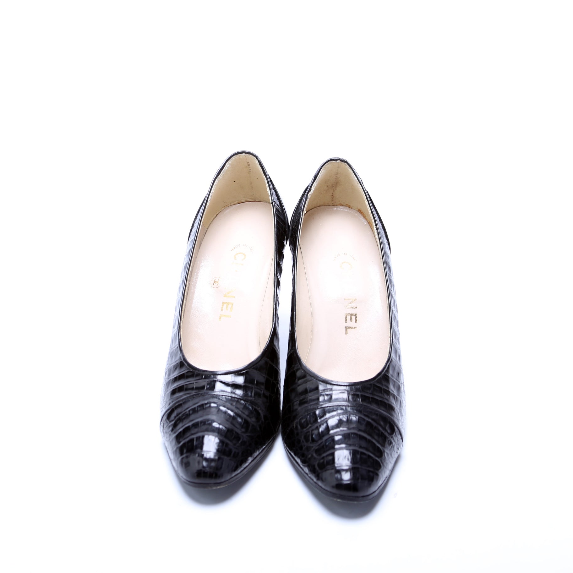 Pointed Toe Python Pumps Size 37.5
