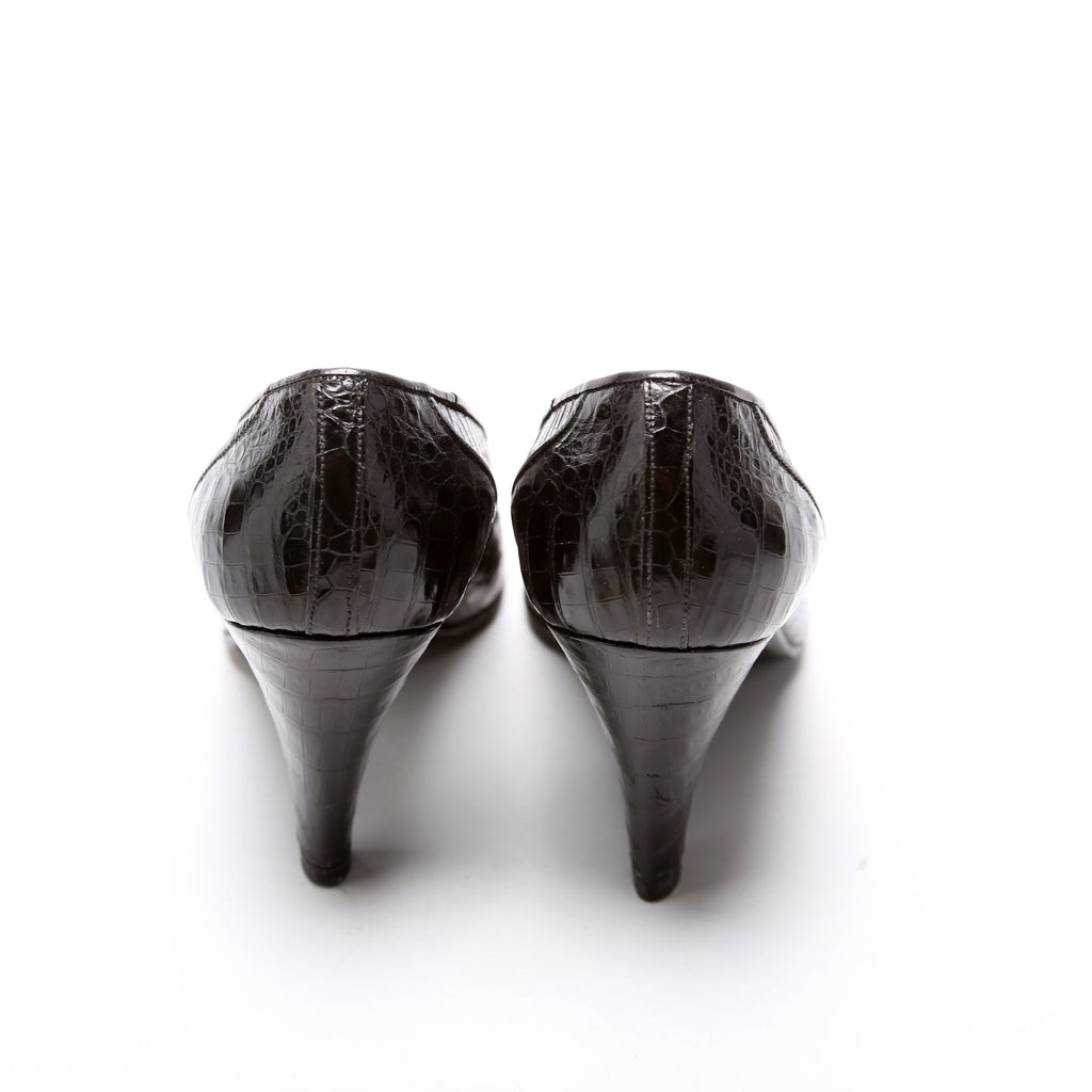 Pointed Toe Python Pumps Size 37.5