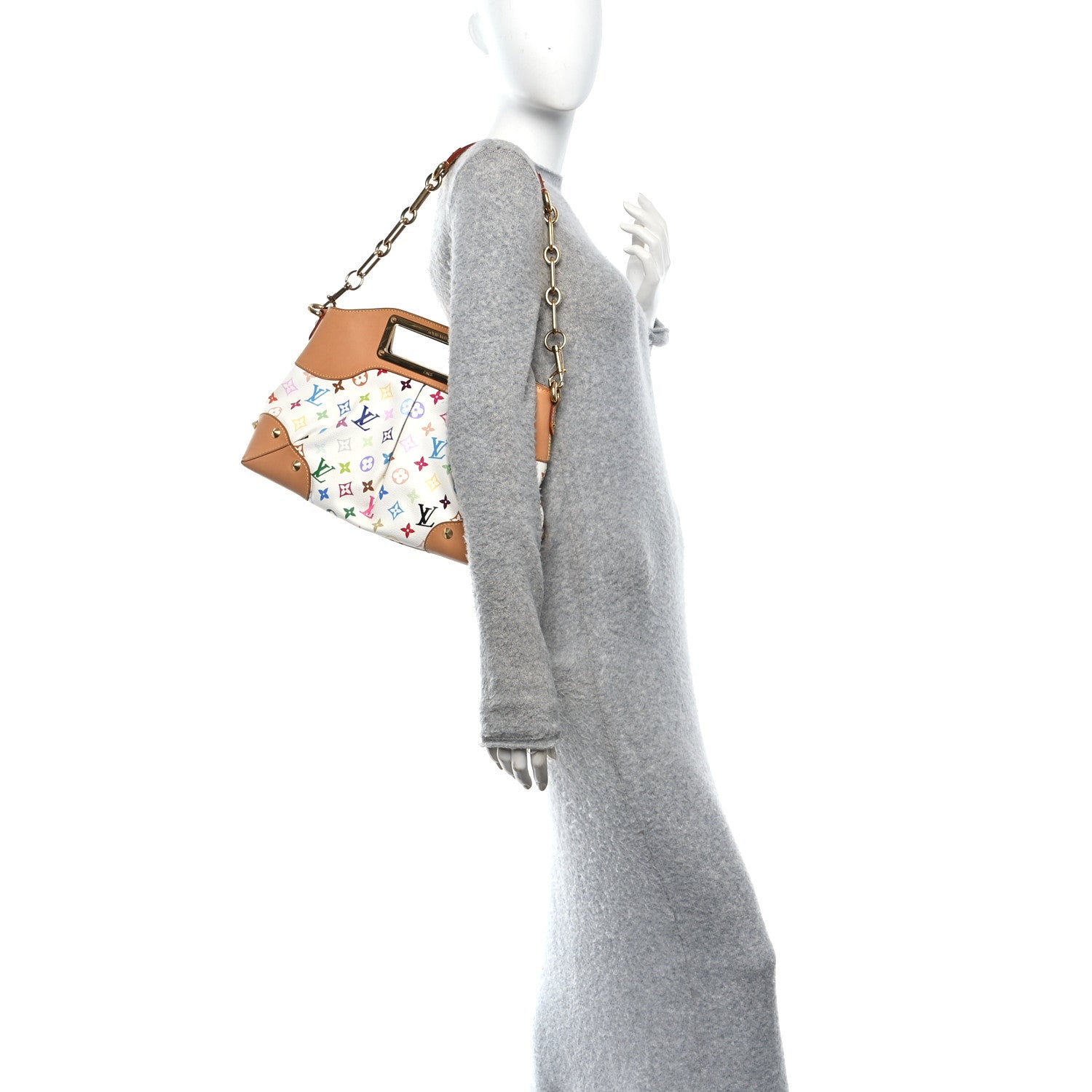 Louis Vuitton Monogram Multicolor Judy MM White