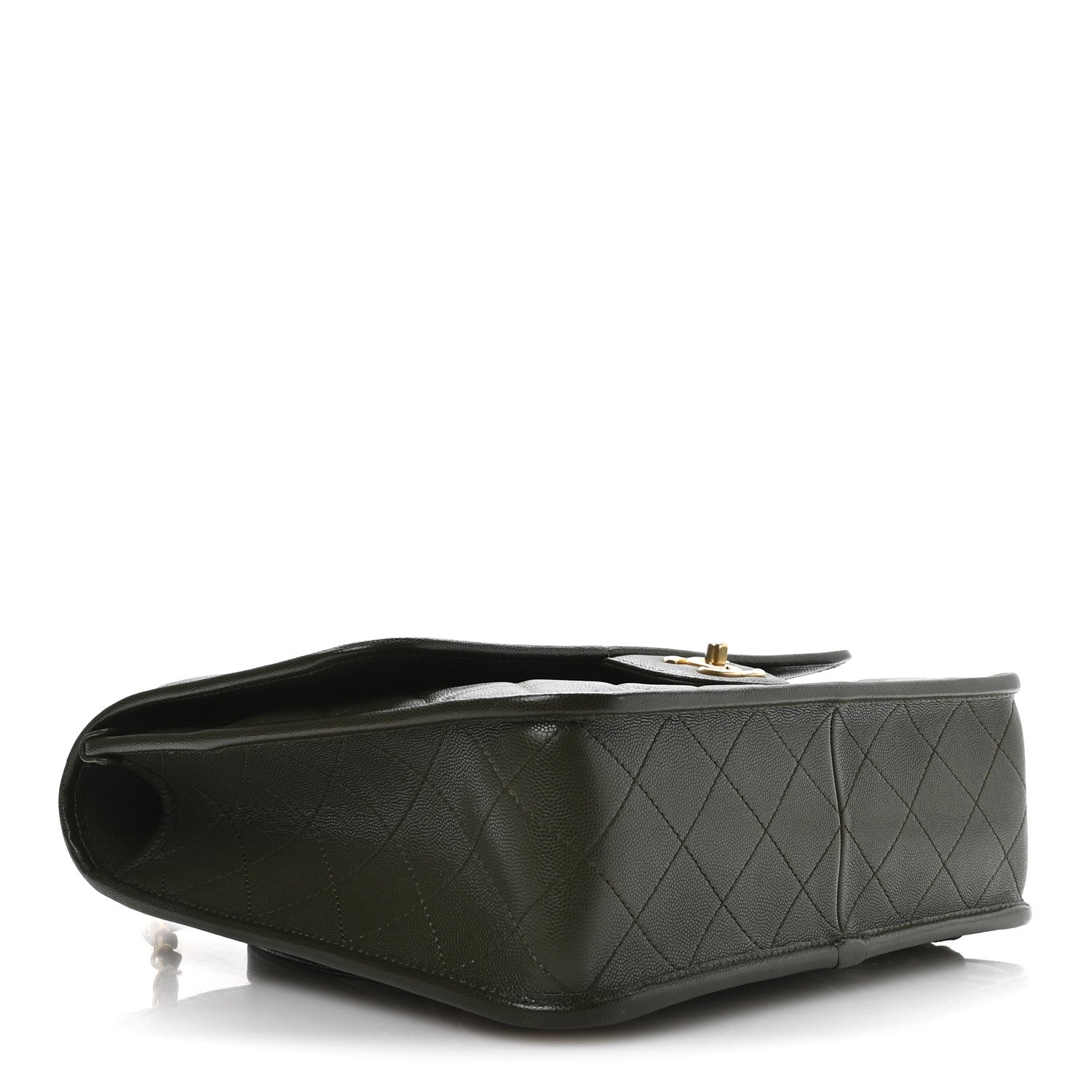 Chanel Caviar Quilted School Memory Backpack Dark Green