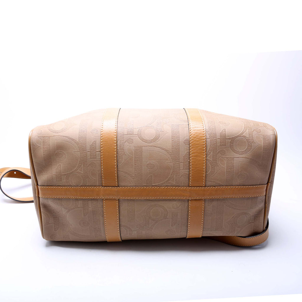 Boston Bag Diorissimo Canvas Large With Strap Vintage