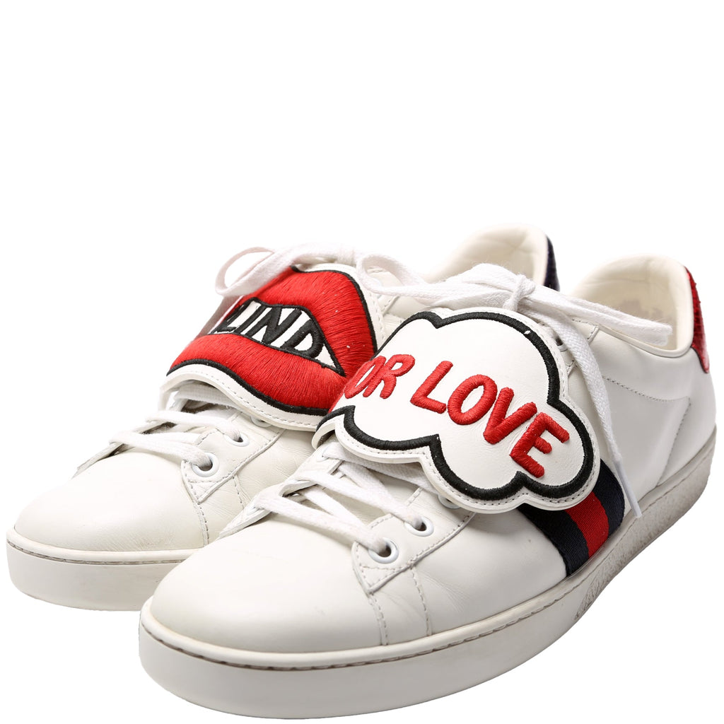 Gucci Ace Web Loved Sneakers Size 40
