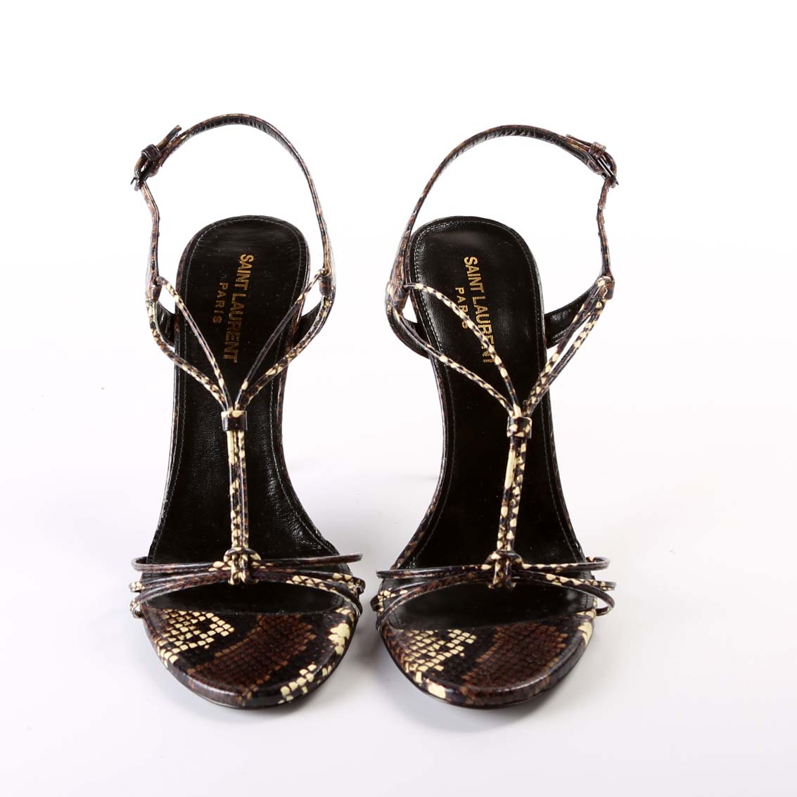 SAINT LAURENT Snake Sandal Heels Size 39