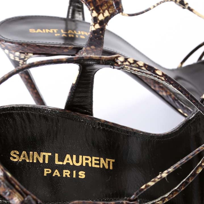 SAINT LAURENT Snake Sandal Heels Size 39