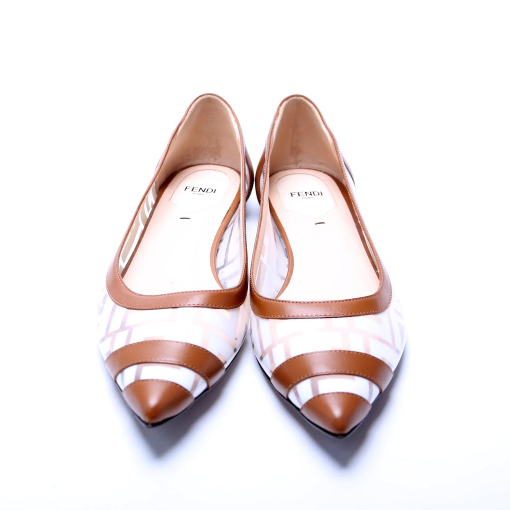 Fendi PVC Zucca Flats Size 38