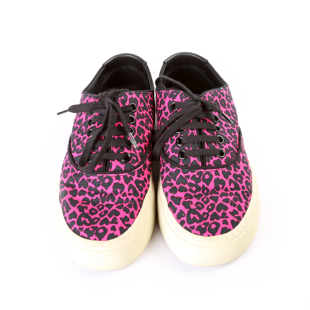 SAINT LAURENT Canvas Low Top Sneakers Size 37