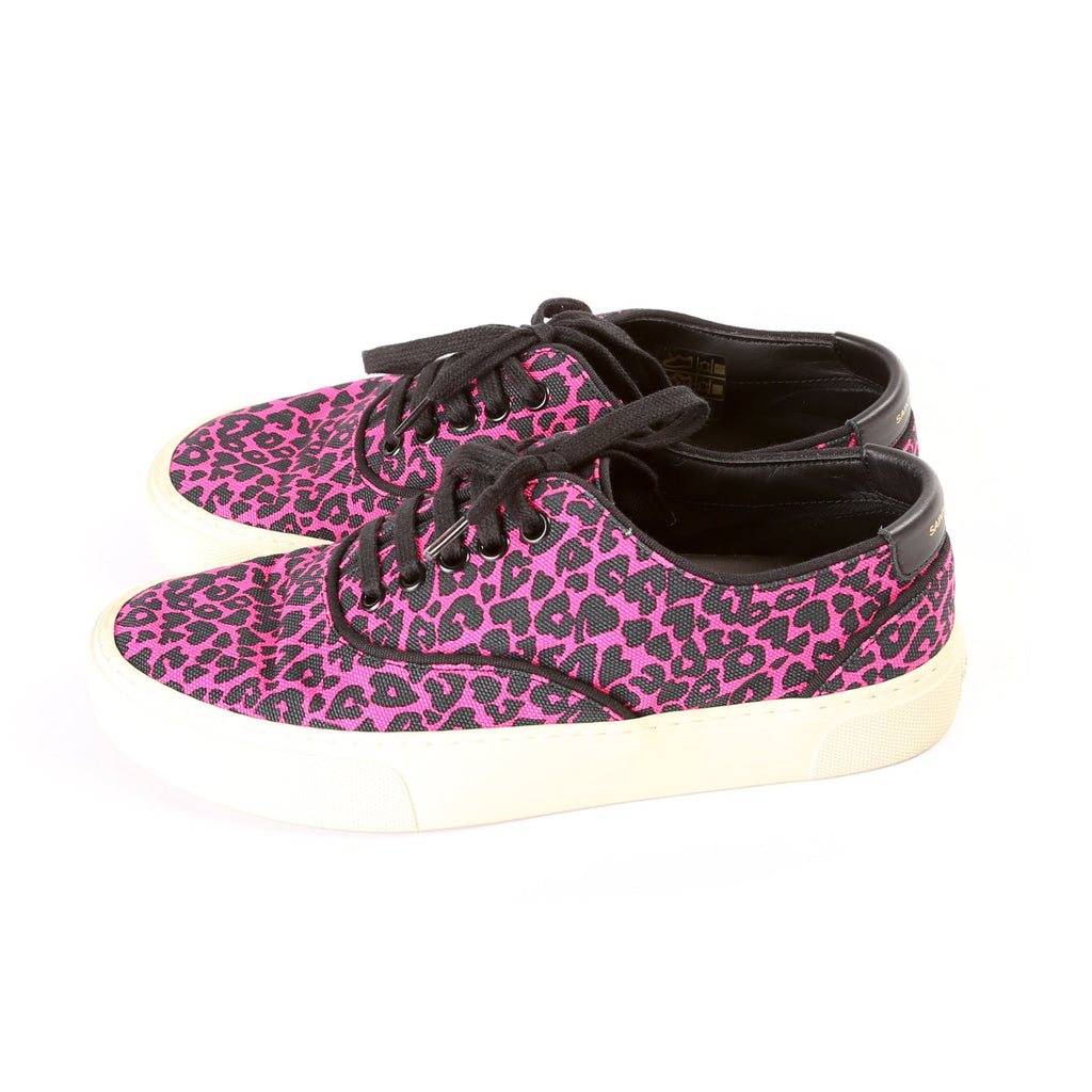 SAINT LAURENT Canvas Low Top Sneakers Size 37