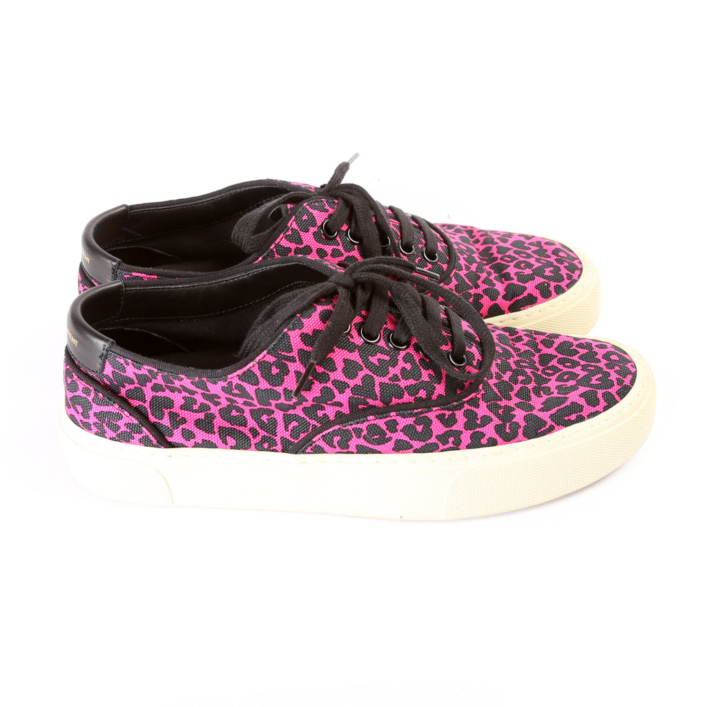 SAINT LAURENT Canvas Low Top Sneakers Size 37