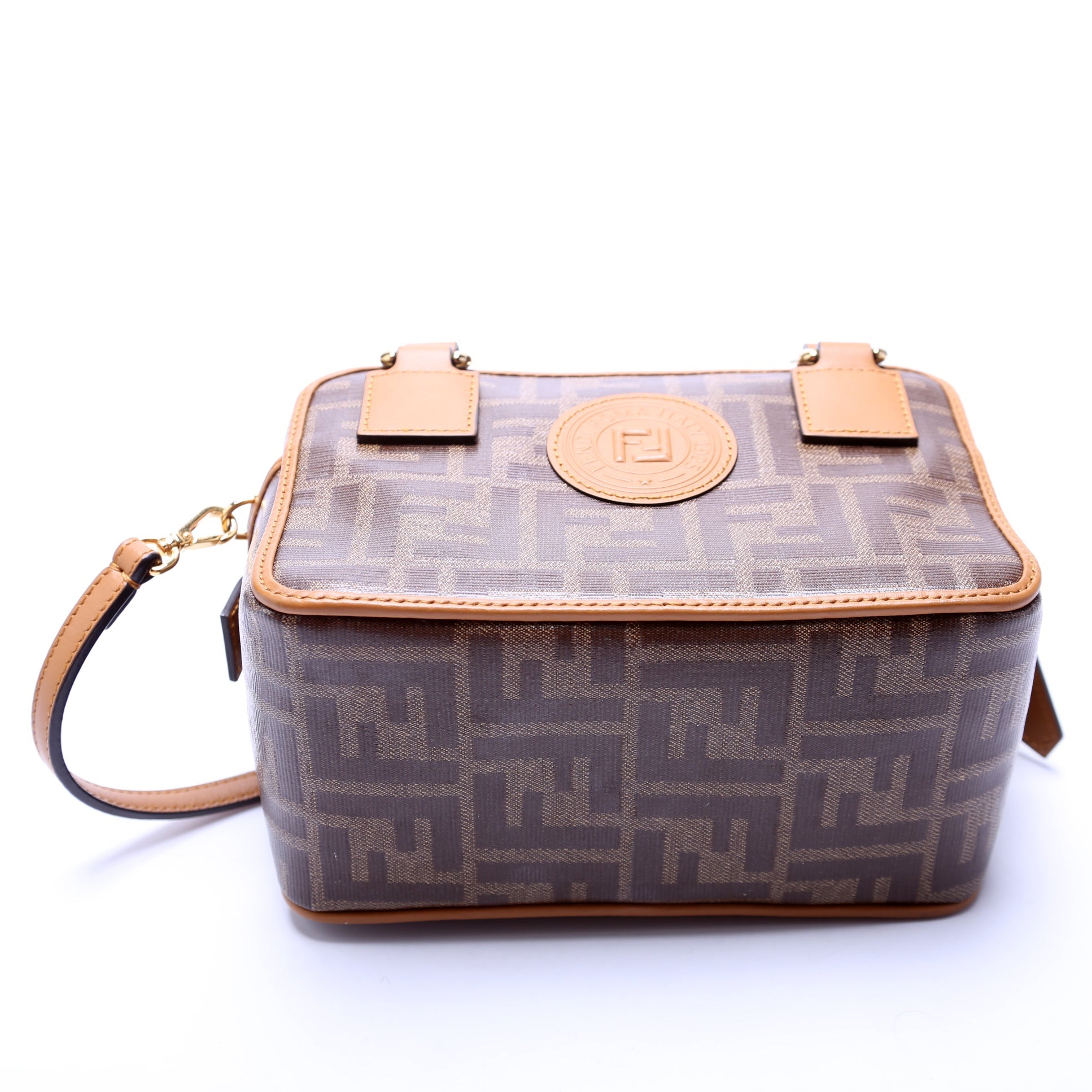 Glazed FF Canvas Mini Boston Bag