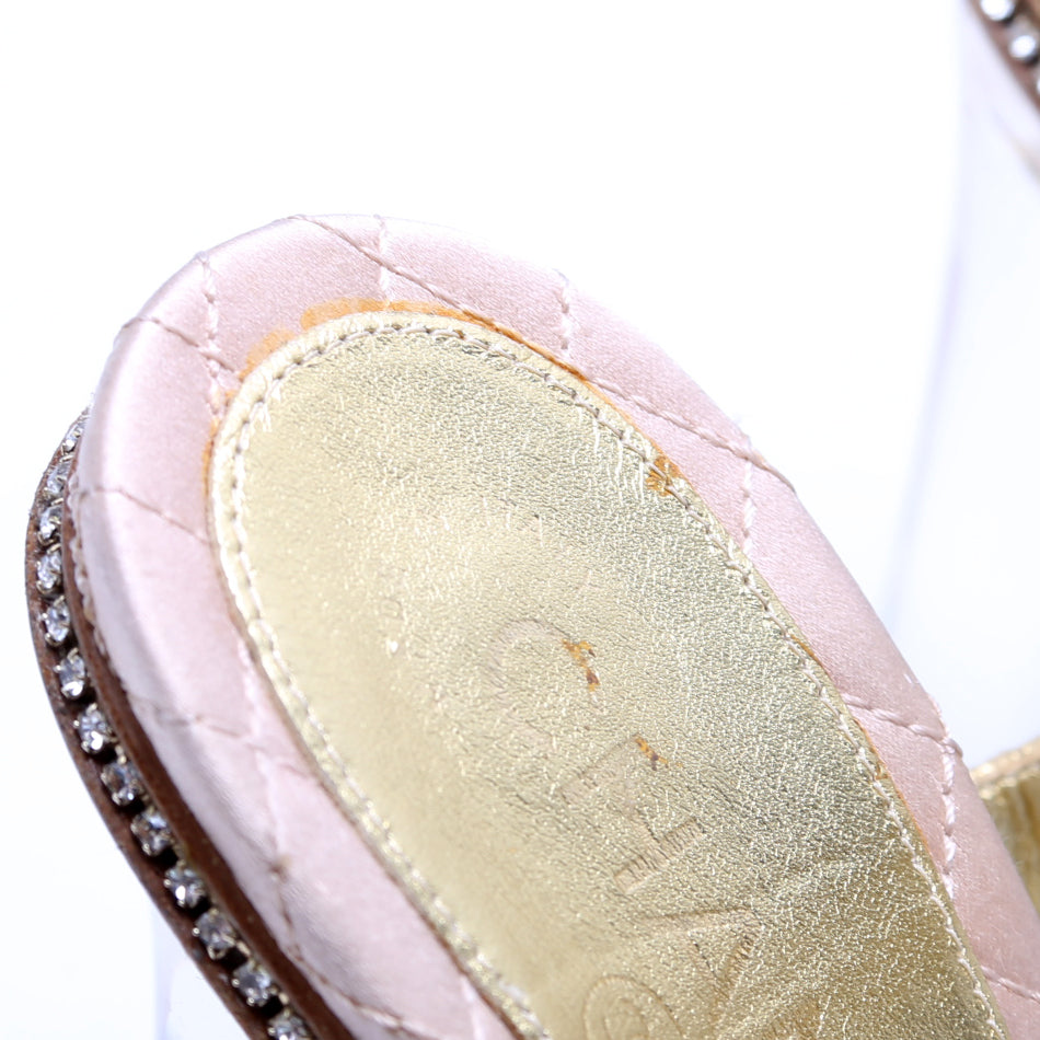 Lucite Heel Sandal Pumps Size 39