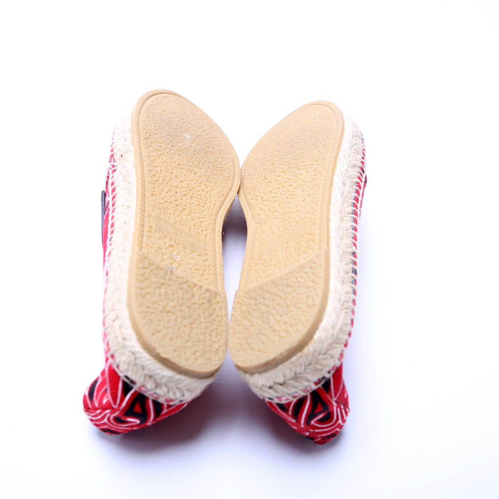 SAINT LAURENT Espadrille Bandana Flats Size 37.5
