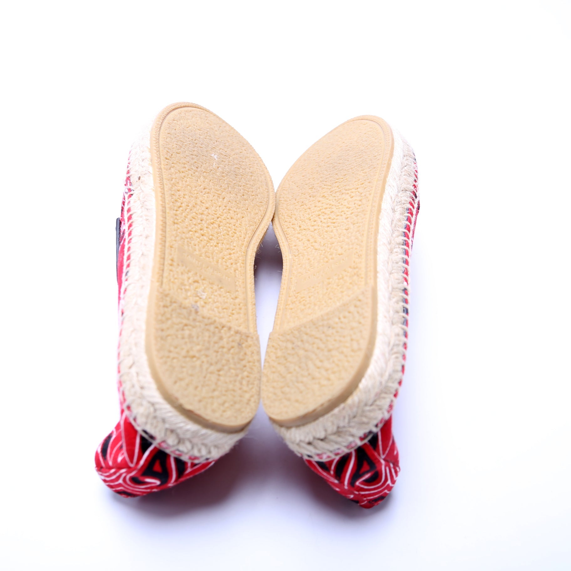 SAINT LAURENT Espadrille Bandana Flats Size 37.5