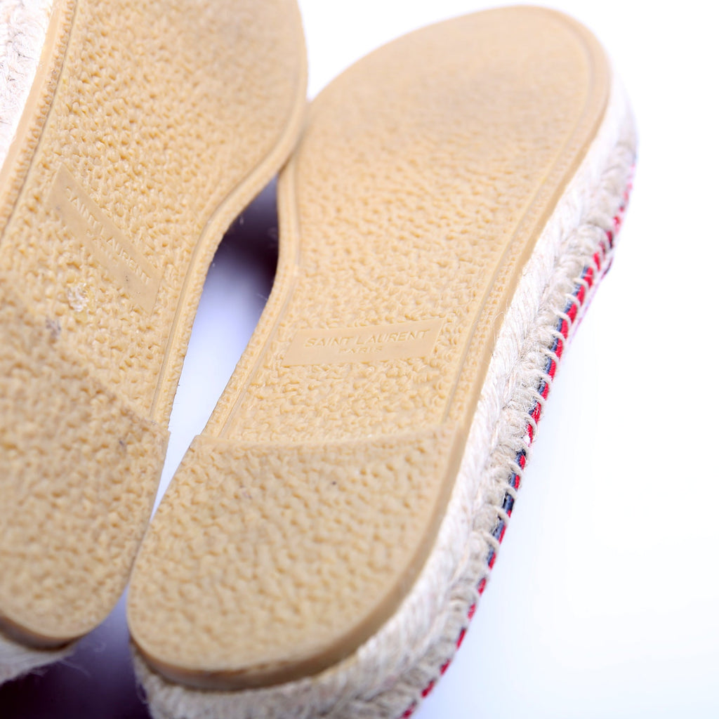 SAINT LAURENT Espadrille Bandana Flats Size 37.5