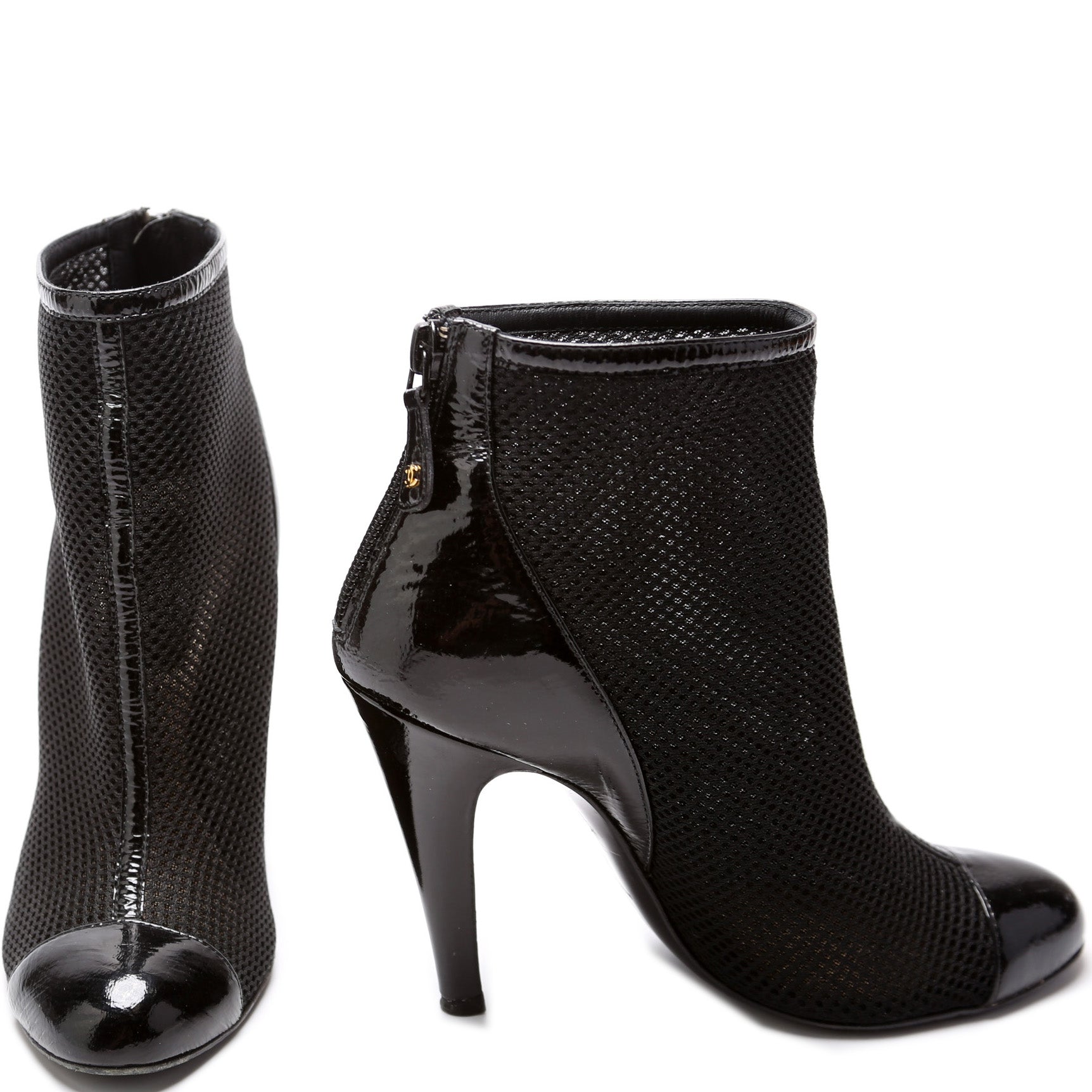 Mesh/Leather Booties Size 37