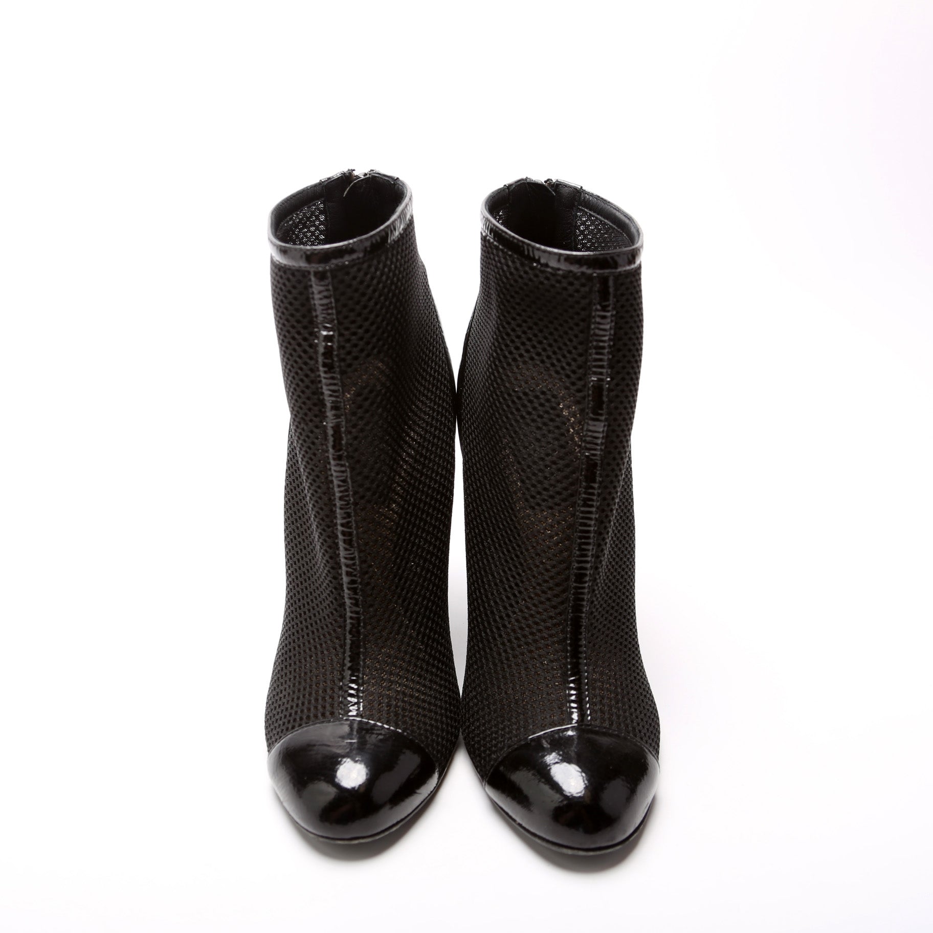 Mesh/Leather Booties Size 37