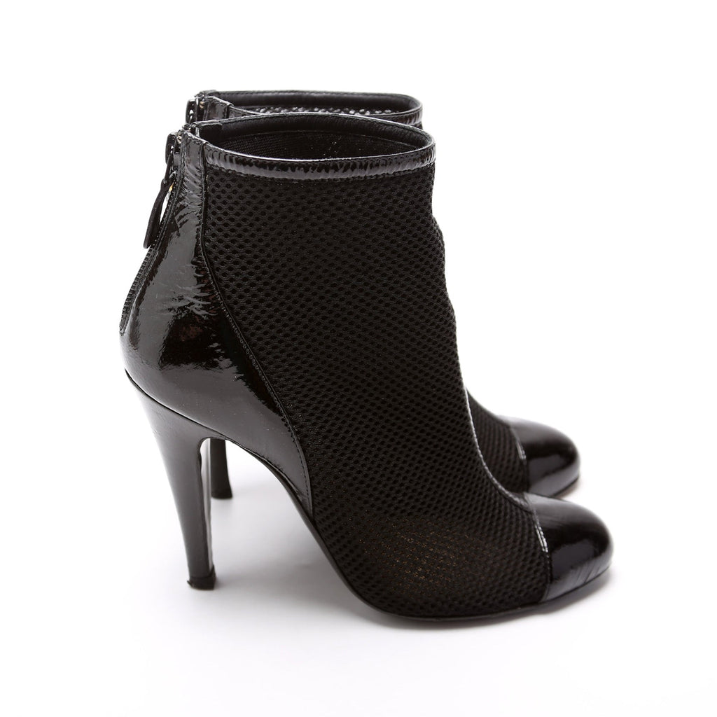 Mesh/Leather Booties Size 37