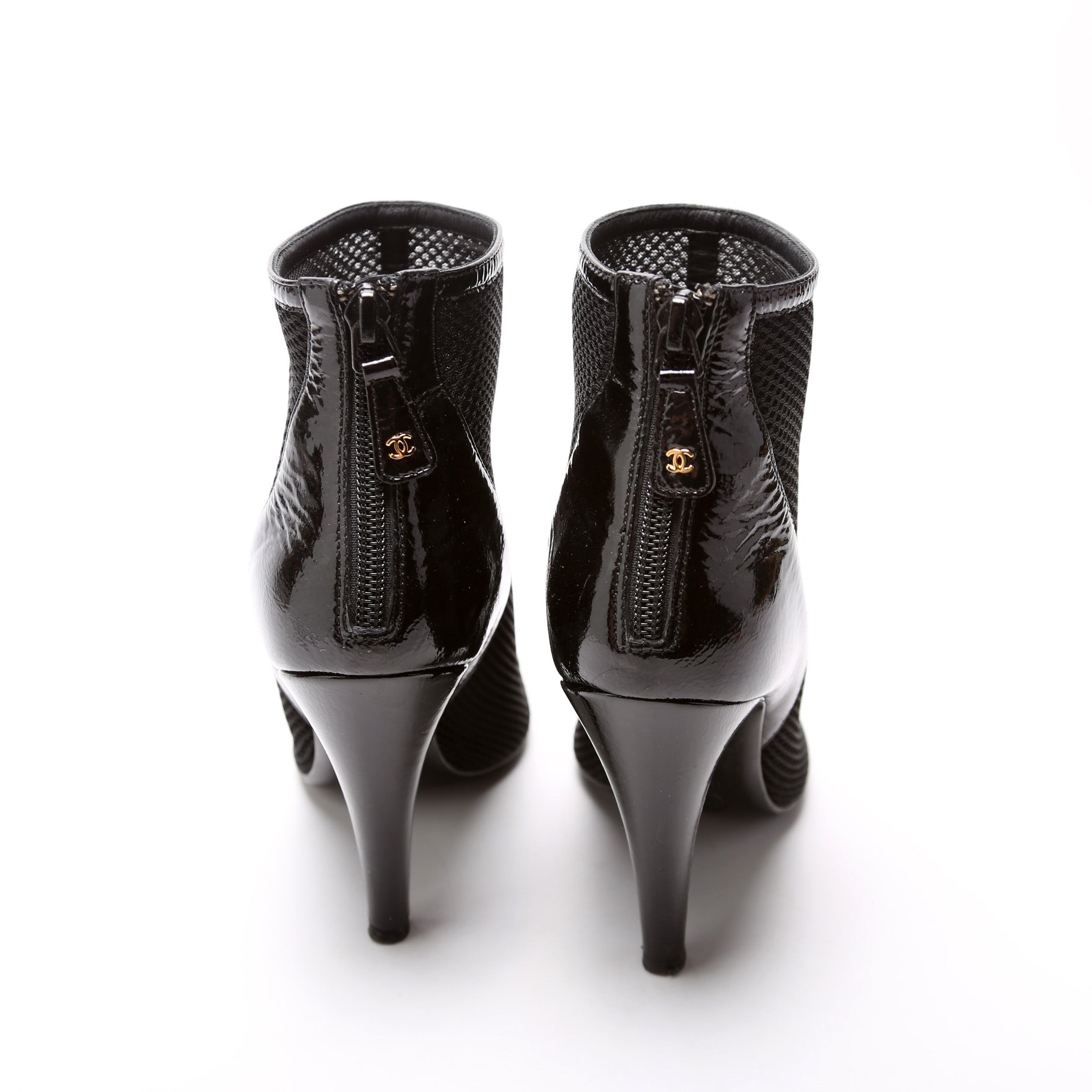Mesh/Leather Booties Size 37
