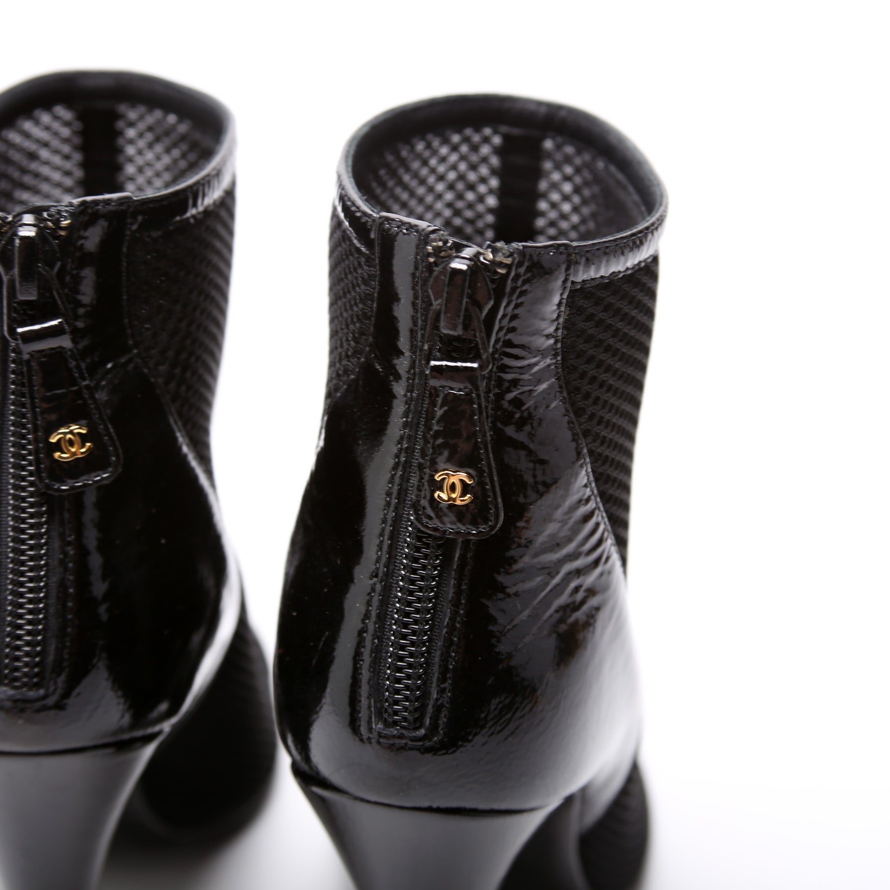 Mesh/Leather Booties Size 37