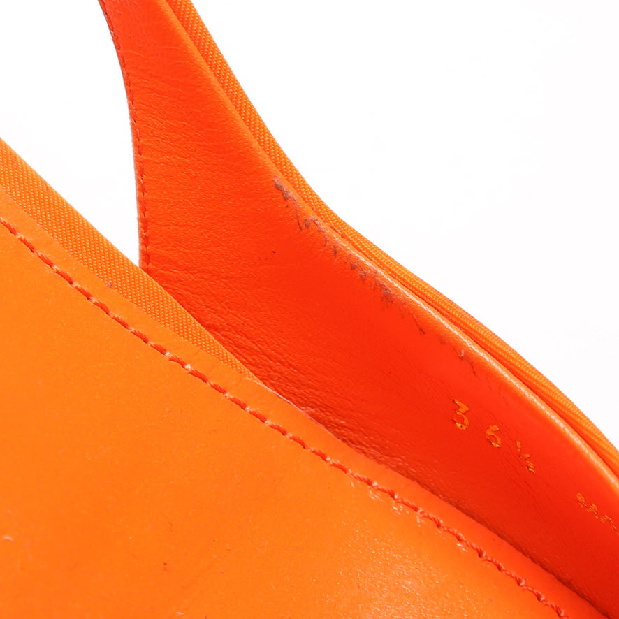 Prada Pointy Toe Slingback Nylon Pumps Size 36.5