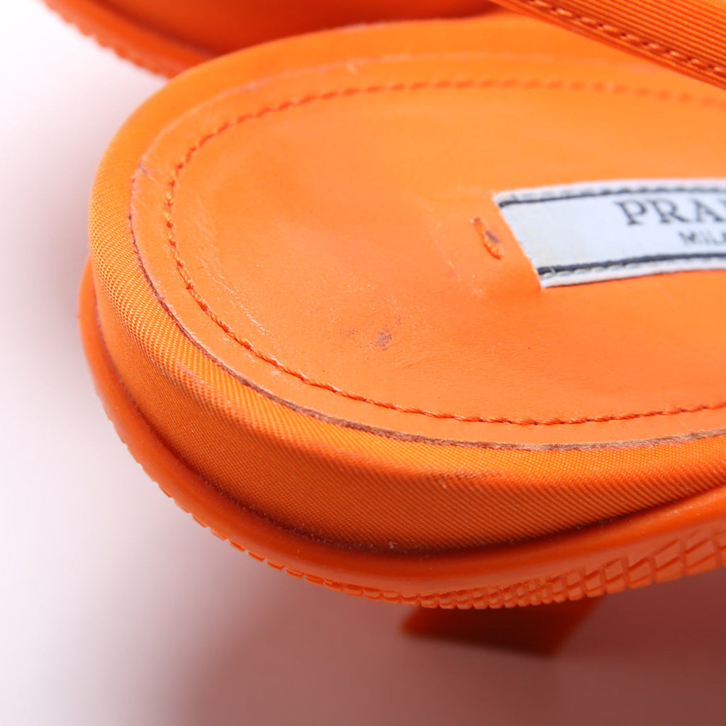 Prada Pointy Toe Slingback Nylon Pumps Size 36.5