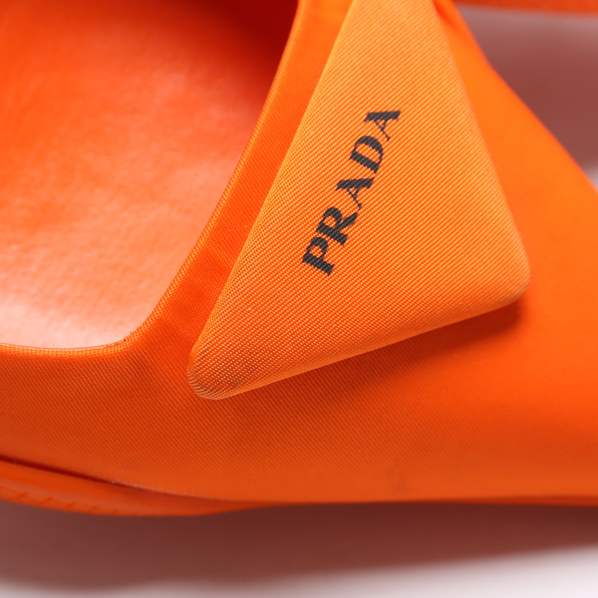 Prada Pointy Toe Slingback Nylon Pumps Size 36.5