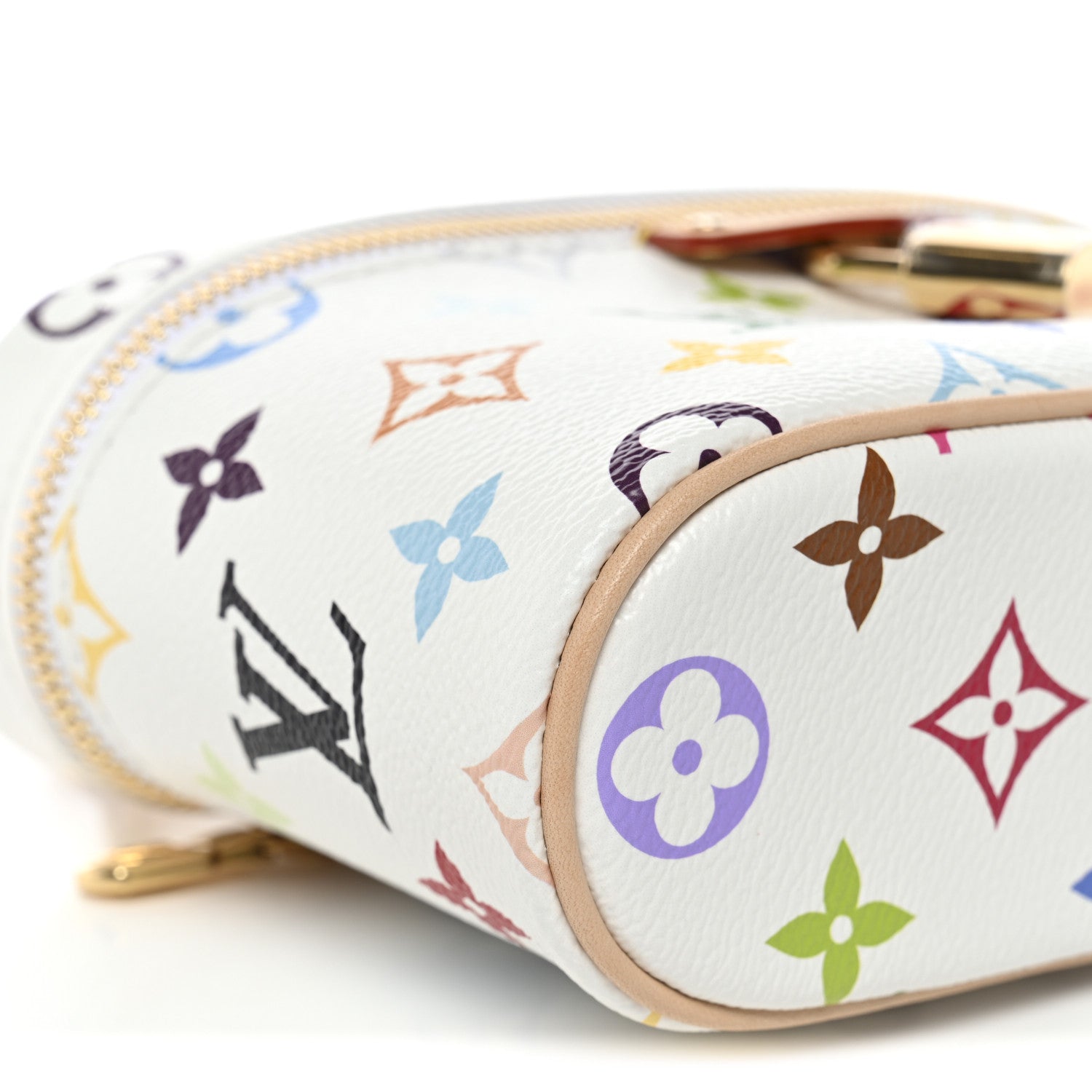 Louis Vuitton LV x TM Monogram Multicolor Vanity Chain Pouch White