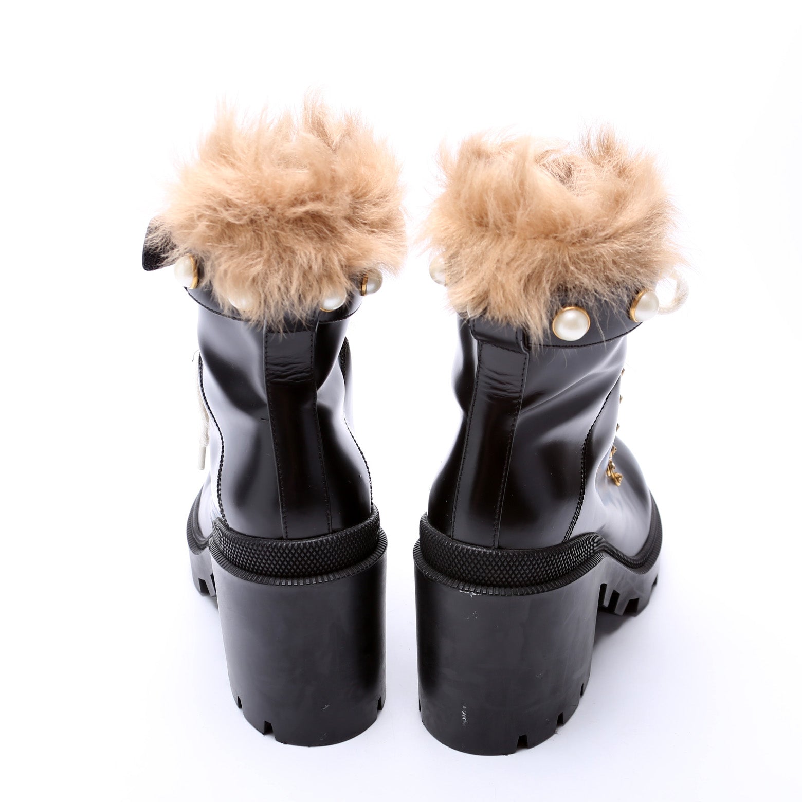 Gucci Trip Pearl Ankle Boots Size 38