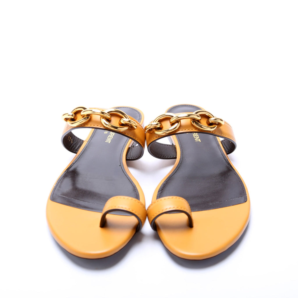 SAINT LAURENT Le Maillon Sandals Size 37.5