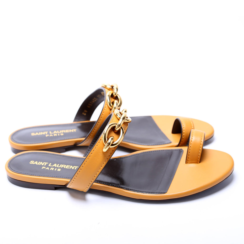 SAINT LAURENT Le Maillon Sandals Size 37.5