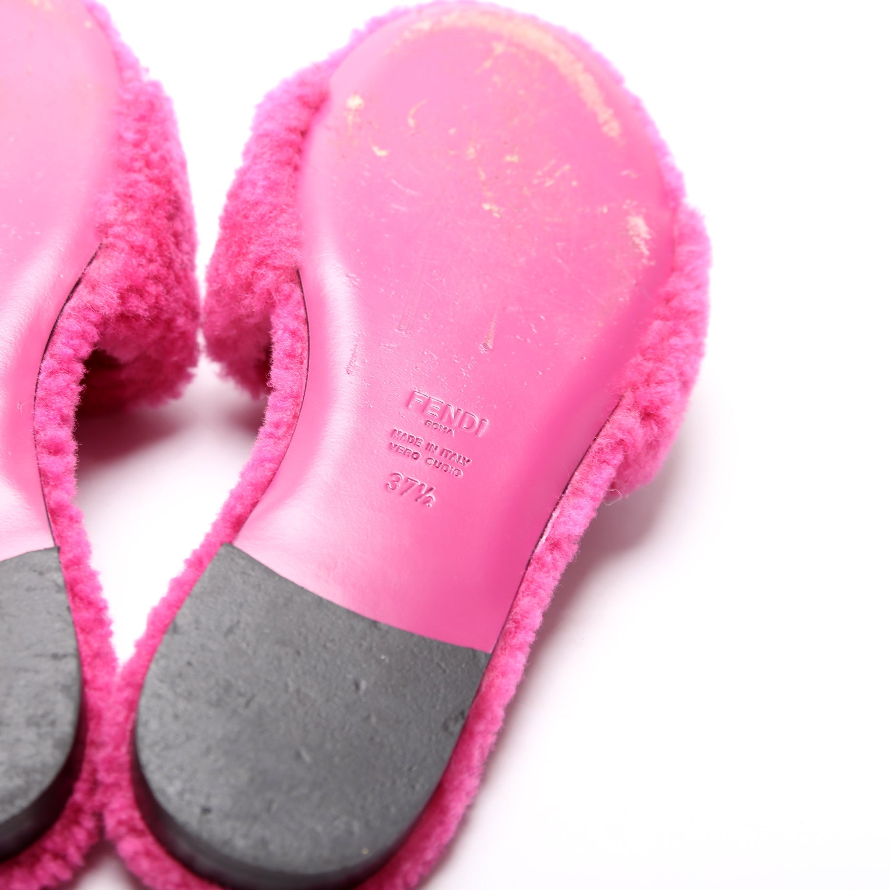 Fendi Baguette Slide Sandals Size 37.5
