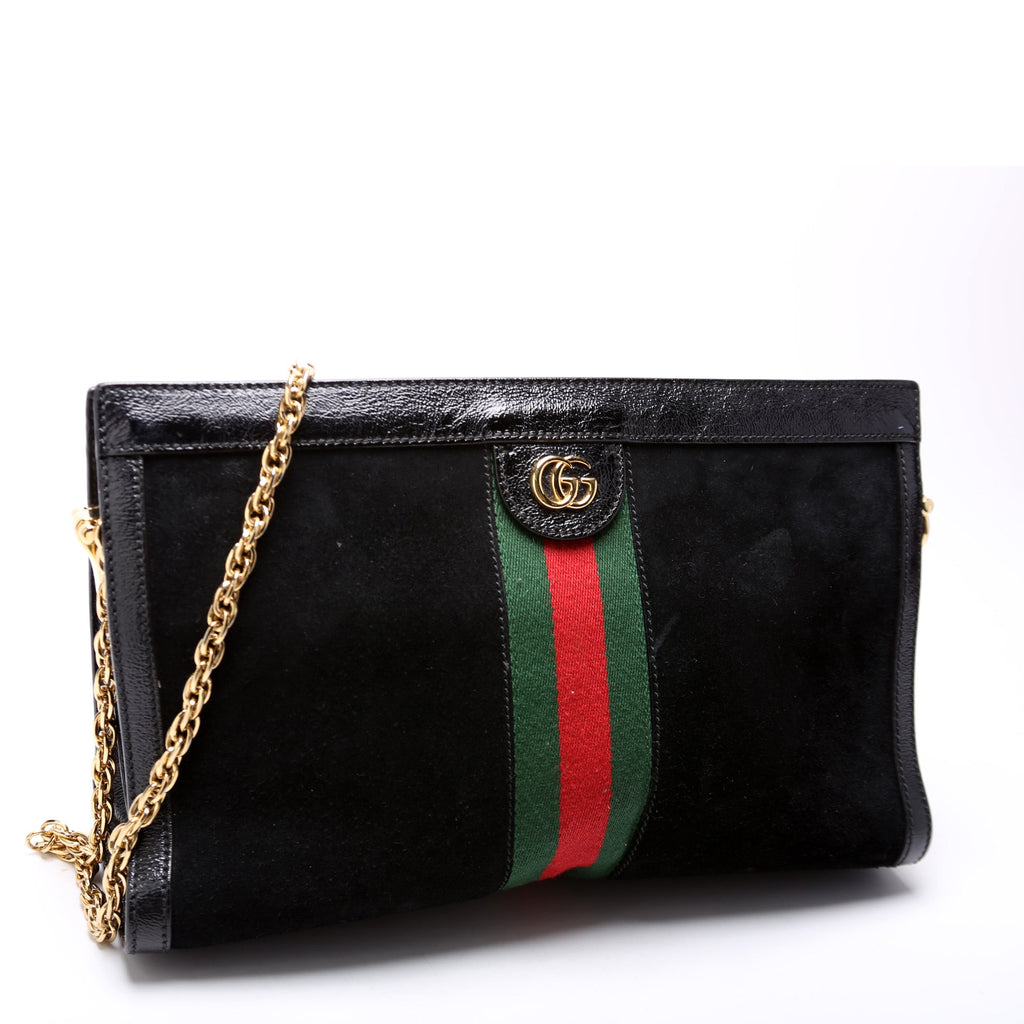 503876 Ophidia Suede Shoulder Web Medium