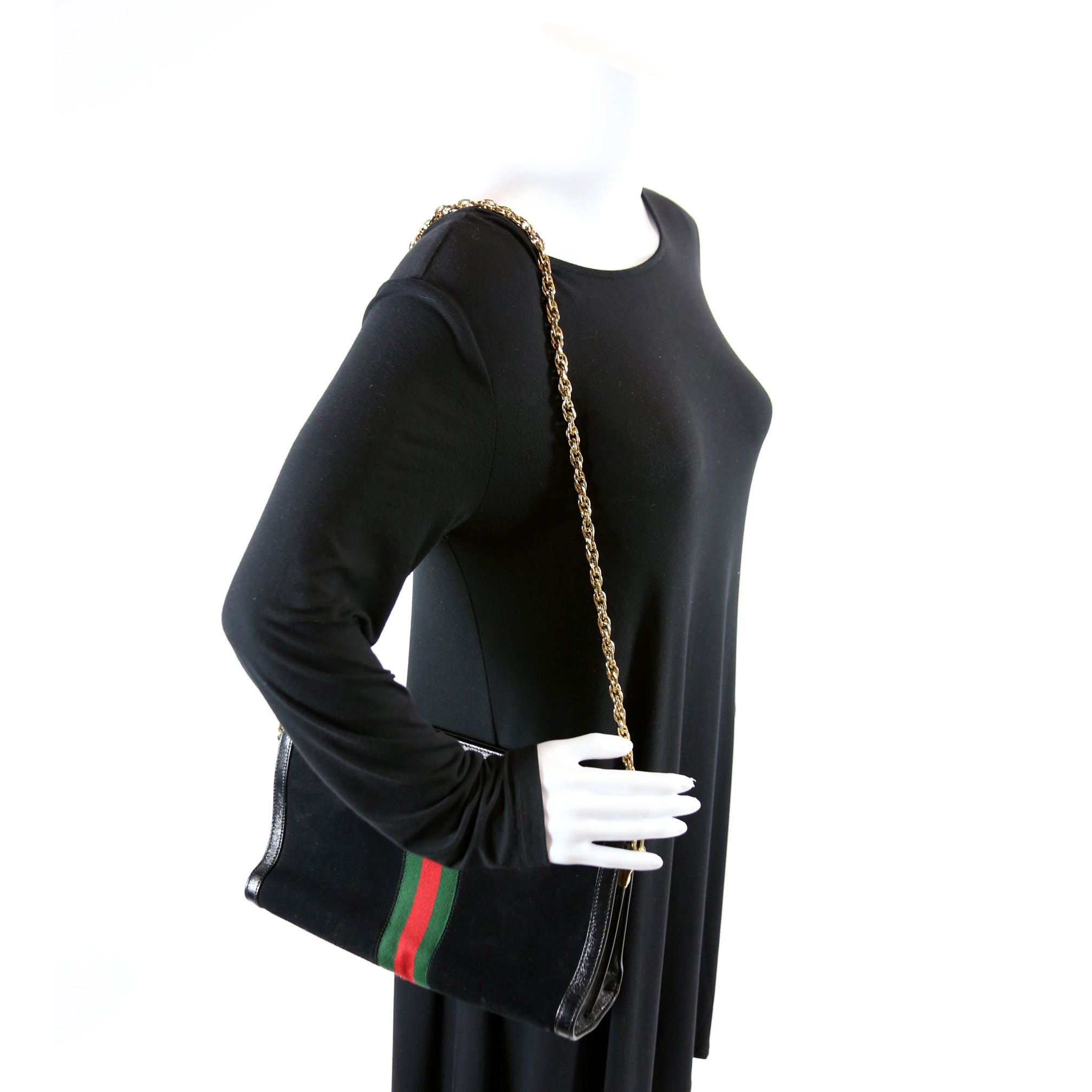 503876 Ophidia Suede Shoulder Web Medium