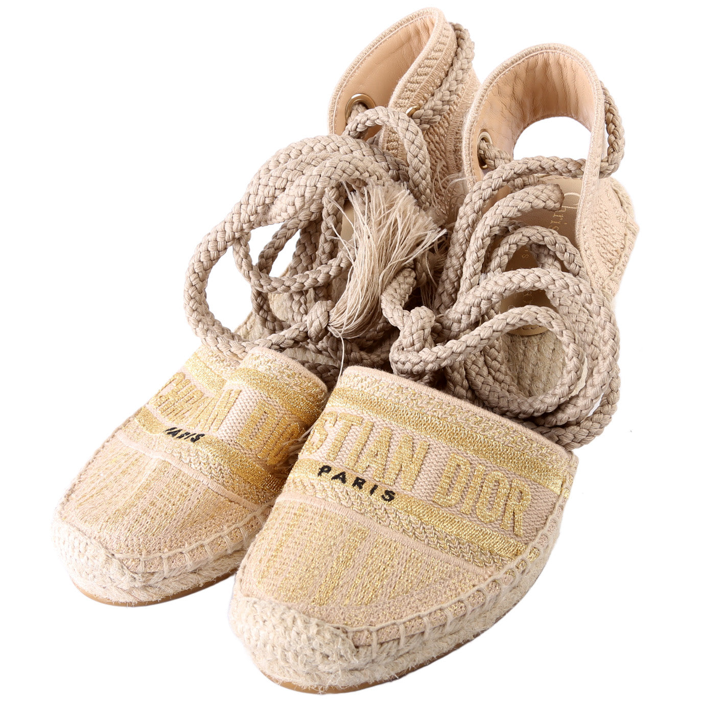 Dior Espadrille Wedges Size 37.5