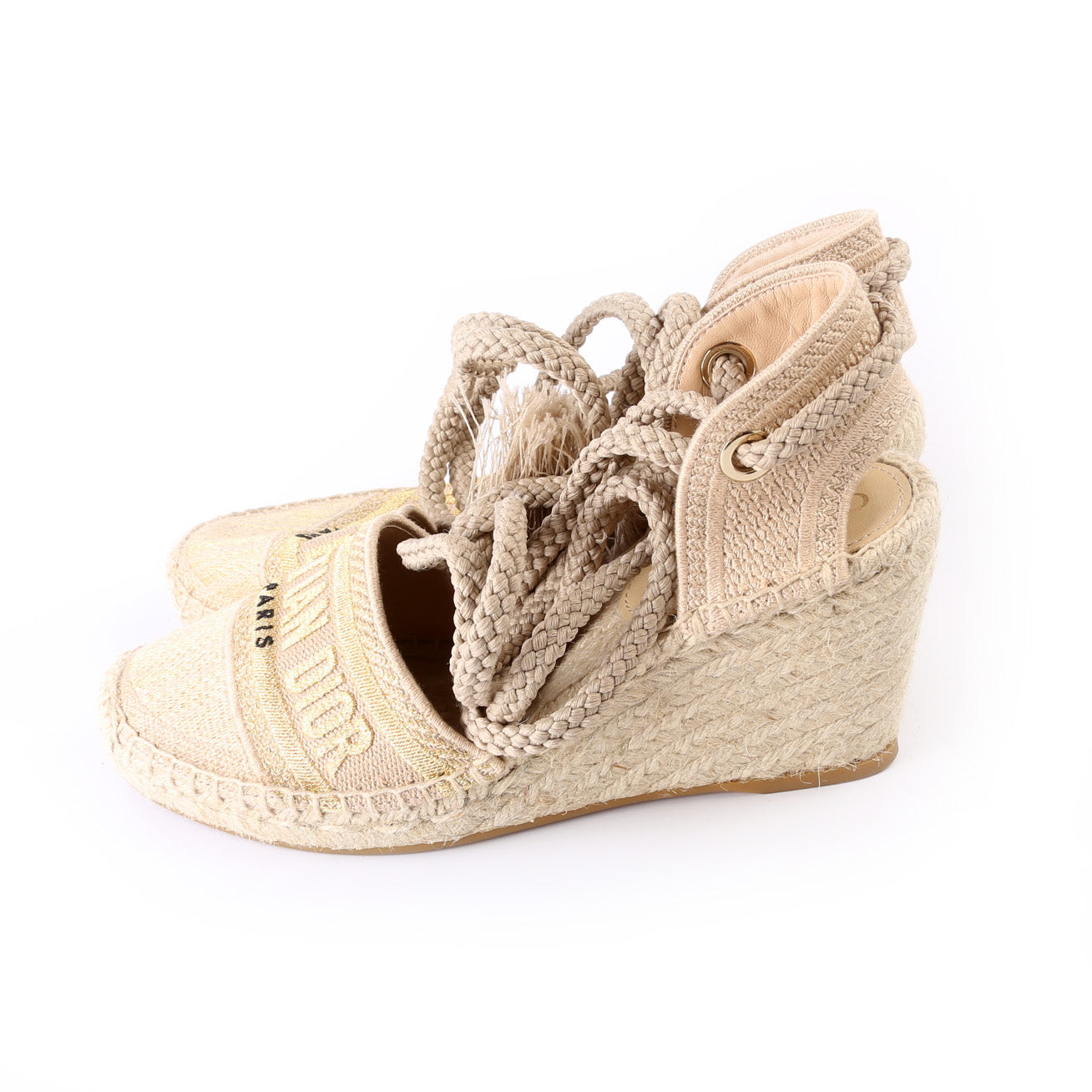 Dior Espadrille Wedges Size 37.5