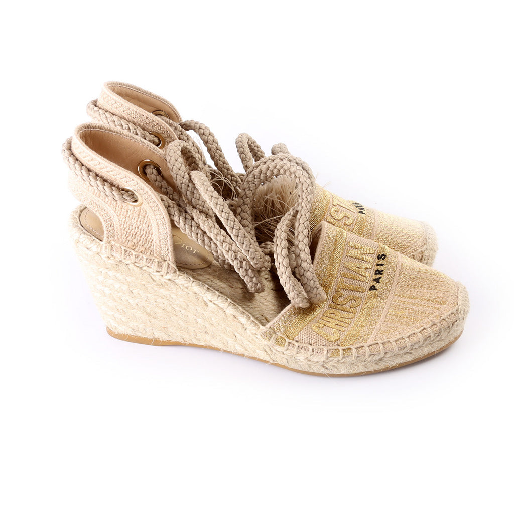 Dior Espadrille Wedges Size 37.5