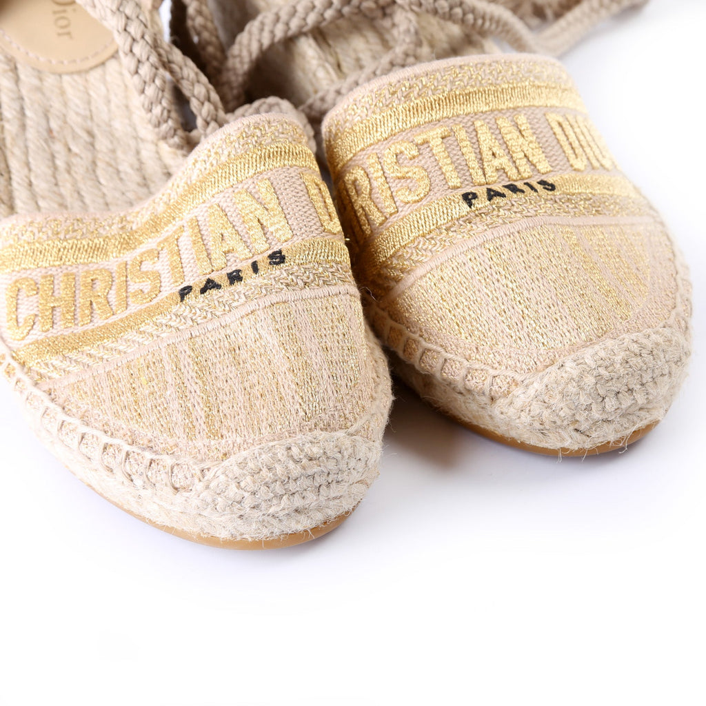 Dior Espadrille Wedges Size 37.5