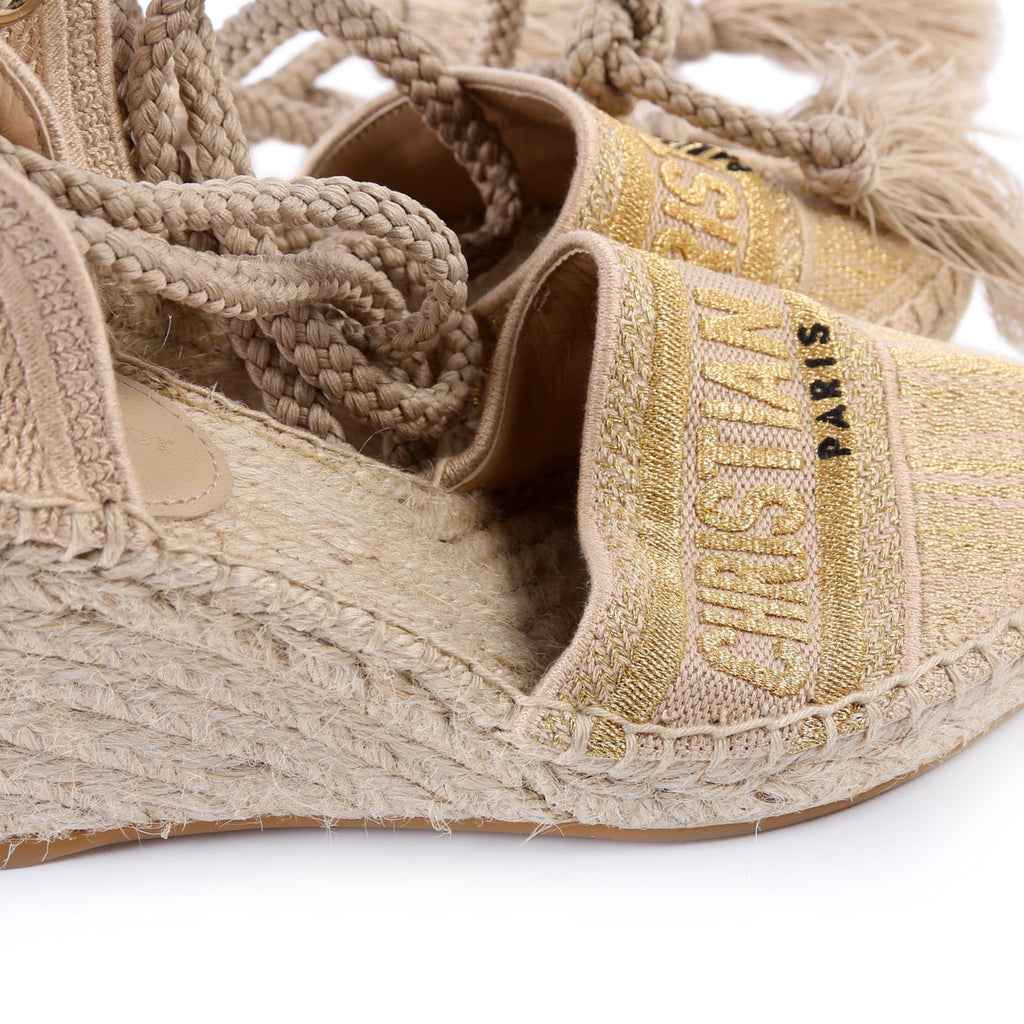 Dior Espadrille Wedges Size 37.5