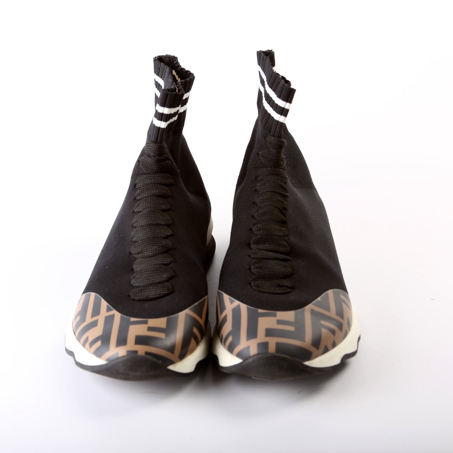 Fendi Zucca Sock Sneakers Size 38