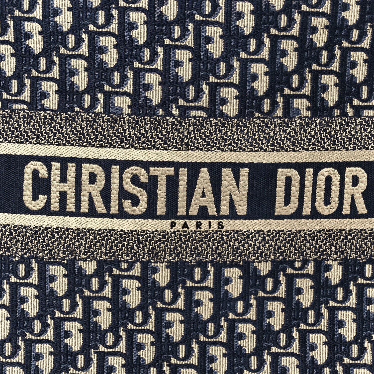 Christian Dior Oblique Medium Book Tote Blue Multicolor