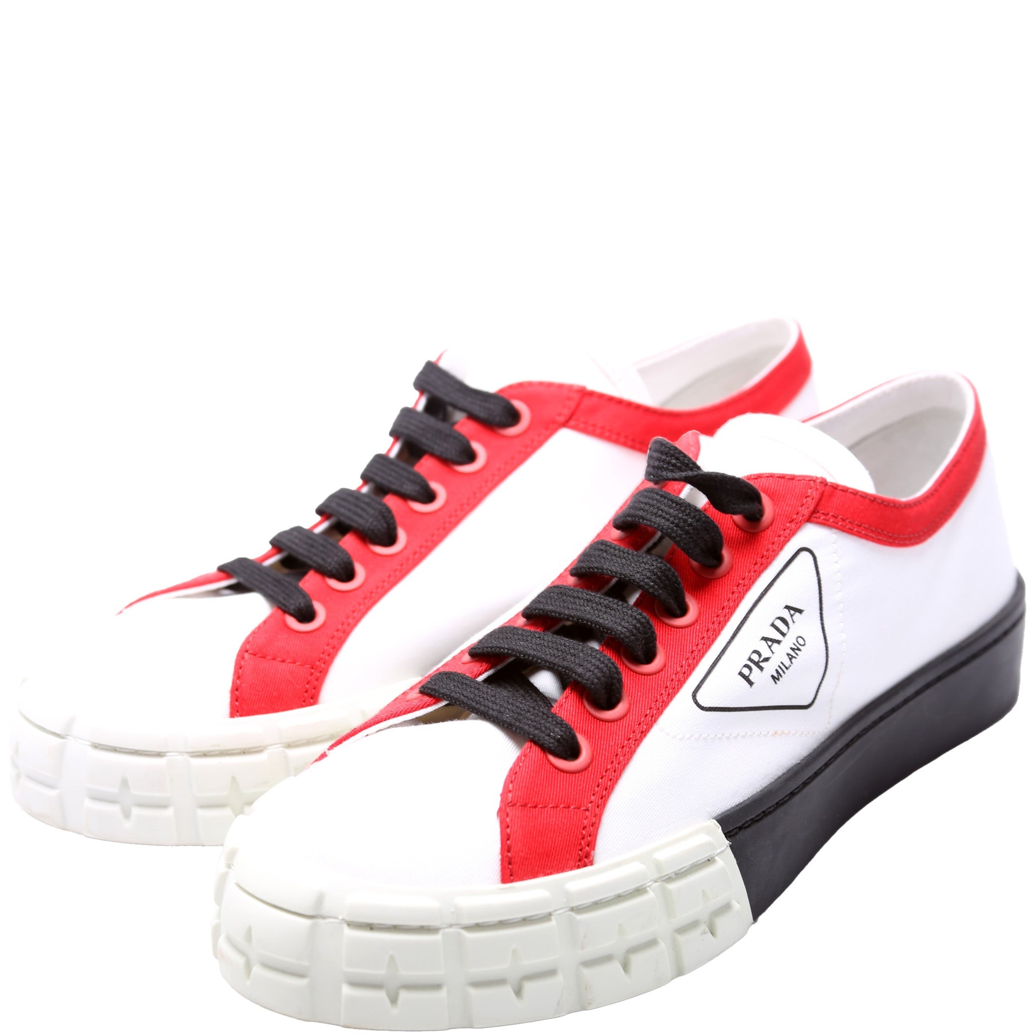 Prada Cassetta Wheel Canvas Sneakers Size 41