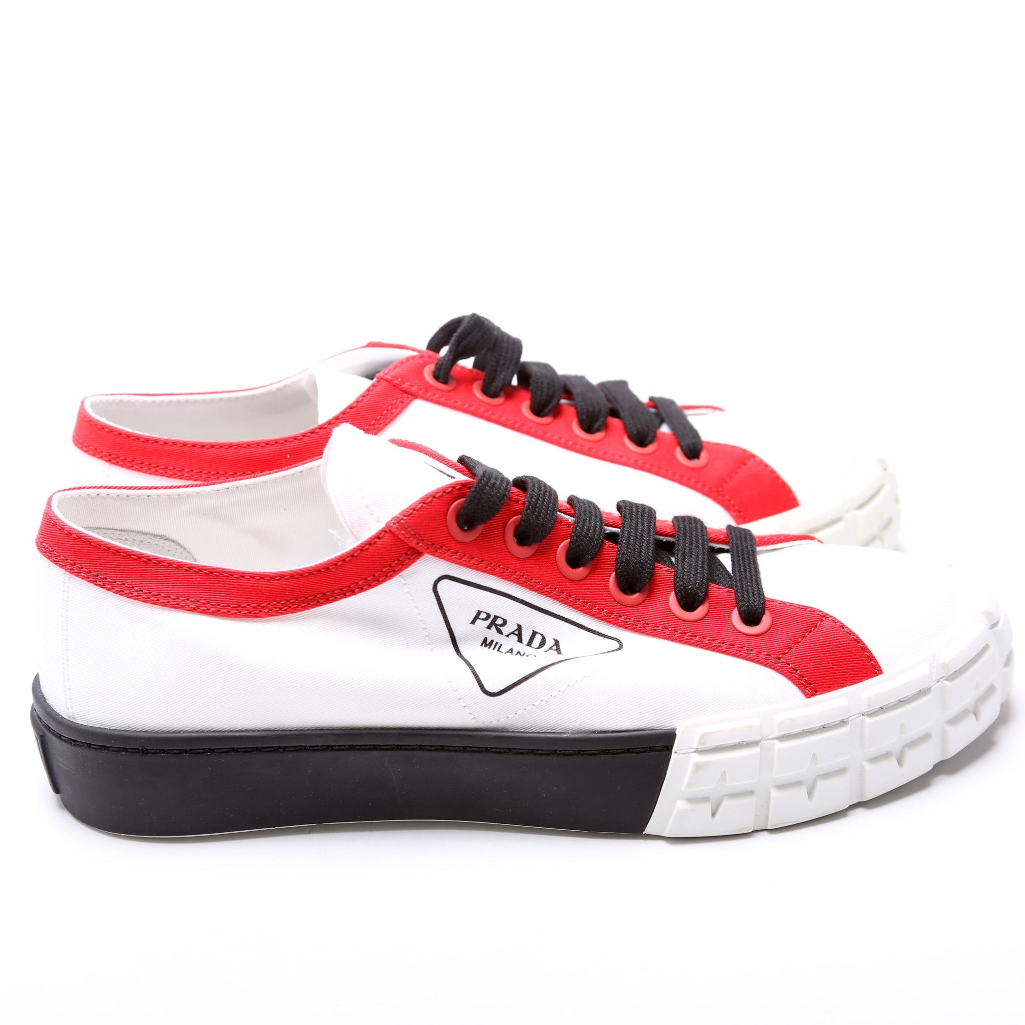 Prada Cassetta Wheel Canvas Sneakers Size 41