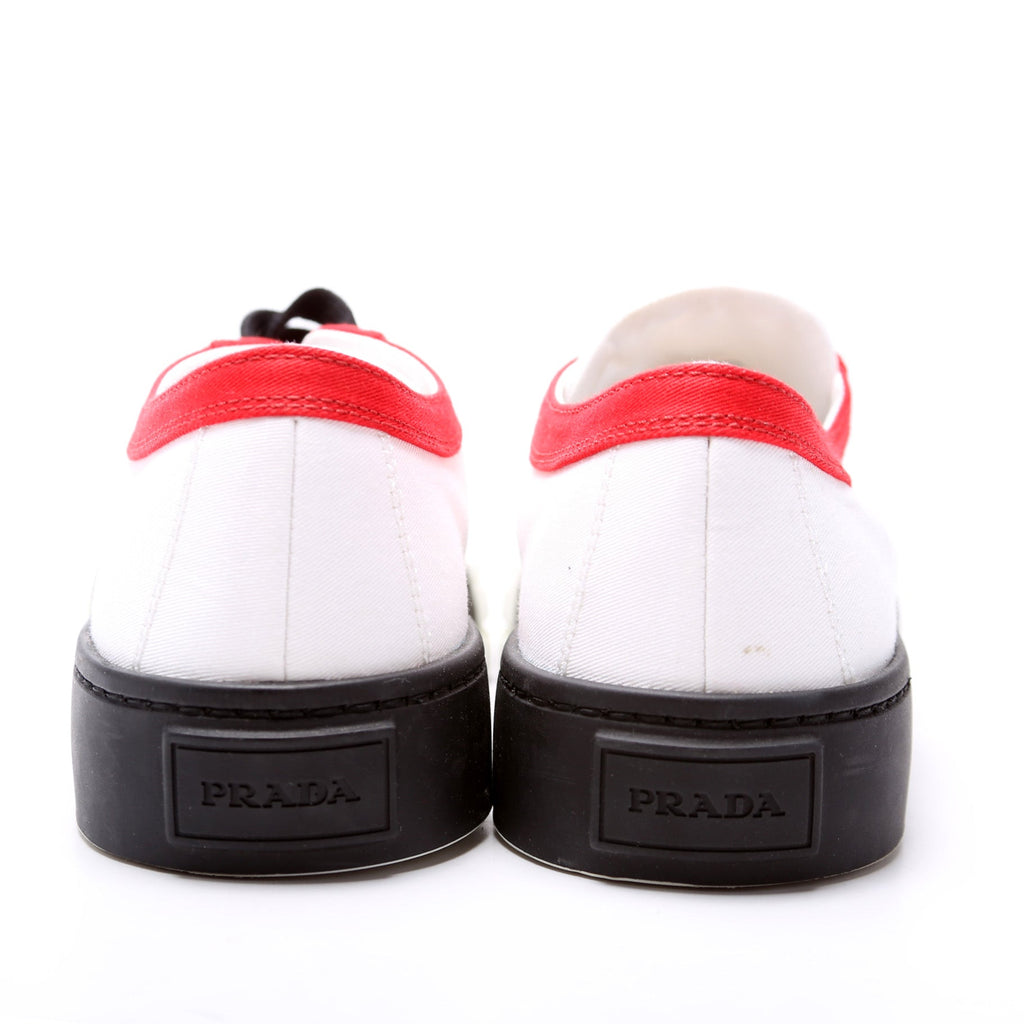 Prada Cassetta Wheel Canvas Sneakers Size 41