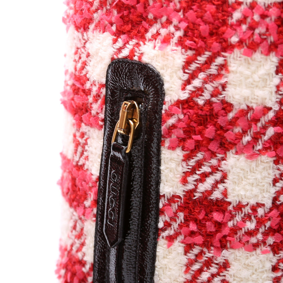 Gucci Horsebit Plaid Knee High Boots Size 37.5