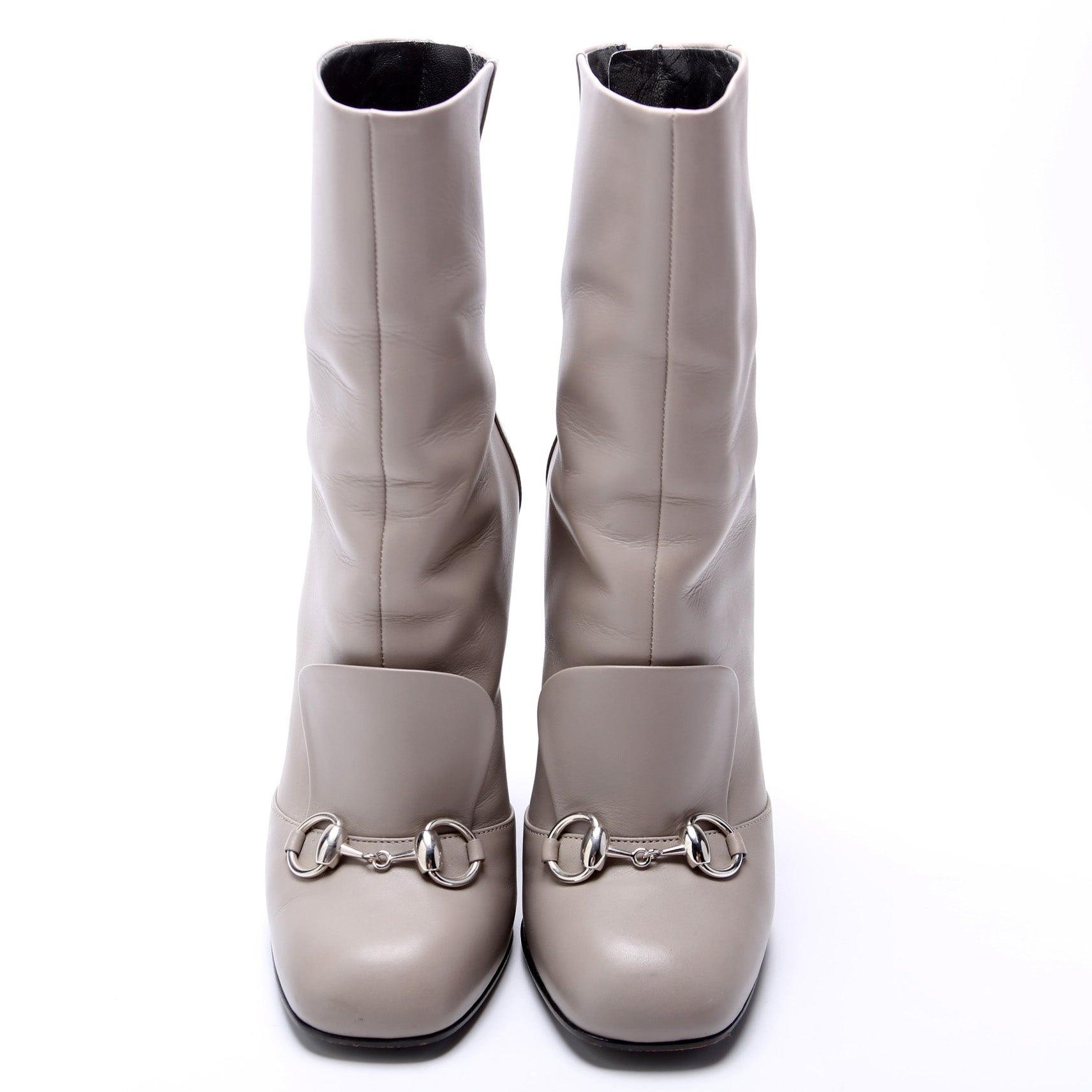Gucci Leather Horsebit Booties Size 37.5