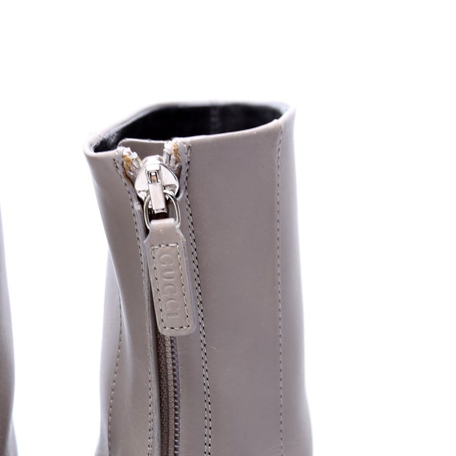 Gucci Leather Horsebit Booties Size 37.5