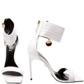 Ankle Strap Sandals Size 38 White
