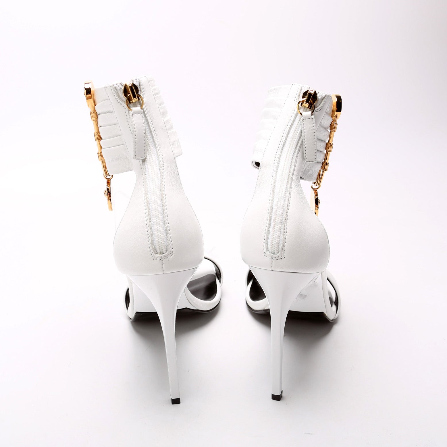 Ankle Strap Sandals Size 38 White