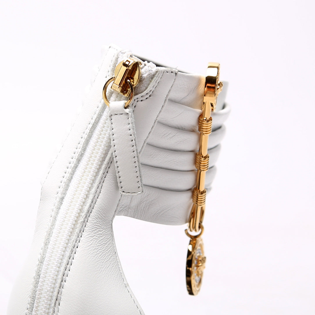 Ankle Strap Sandals Size 38 White